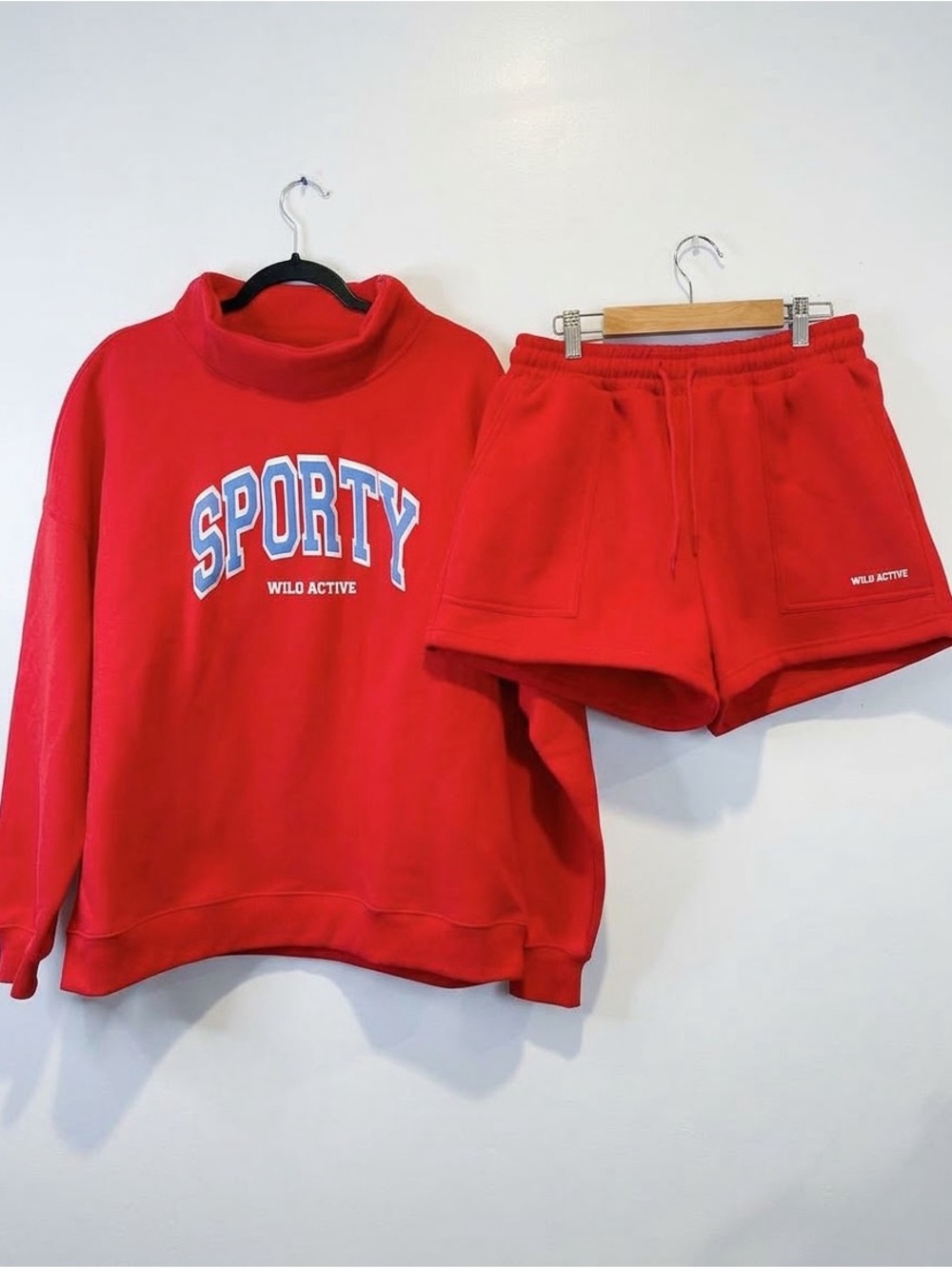 Women's Red Athletic Lounge Shorts by Wild Active